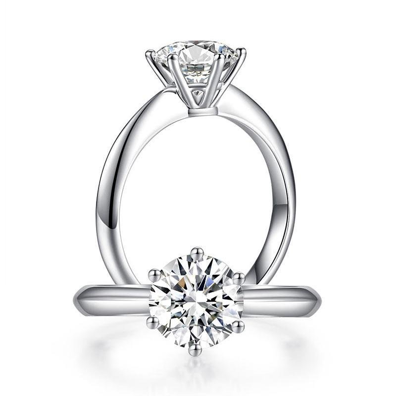 1.5 Carat Moissanite Diamond Solitaire Engagement Ring