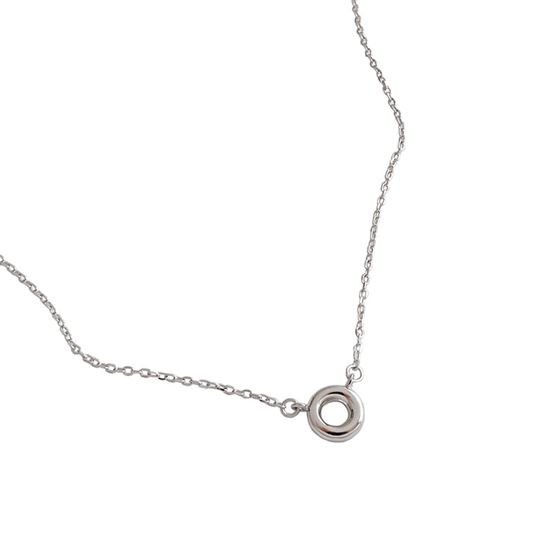 Geometric Circle 925 Sterling Silver Necklace