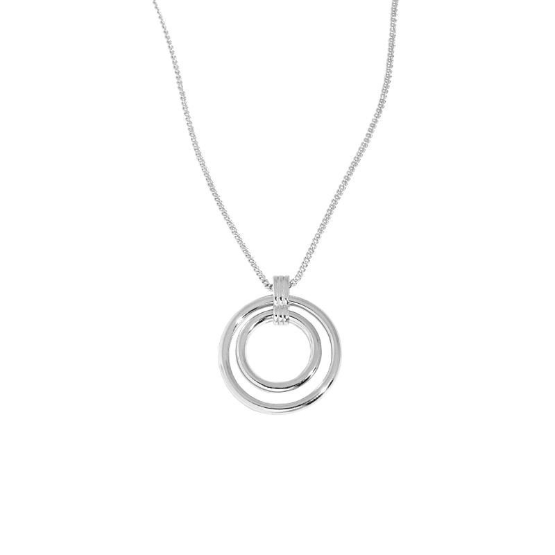Daughter Circle Rings 925 Sterling Silver Necklace