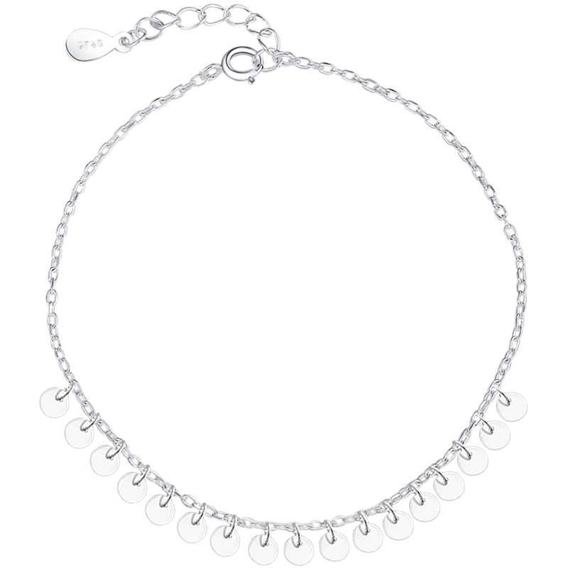 Shining Small Slice 925 Sterling Silver Anklet